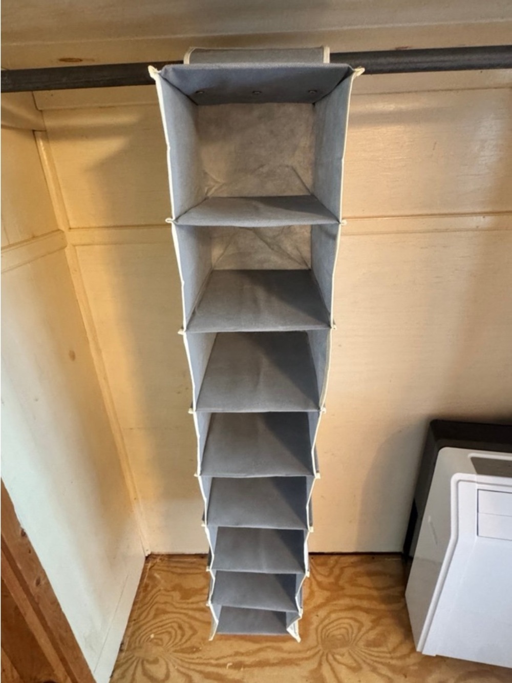 Roommates Gray 10-Shelf Hanging Closet Organizer